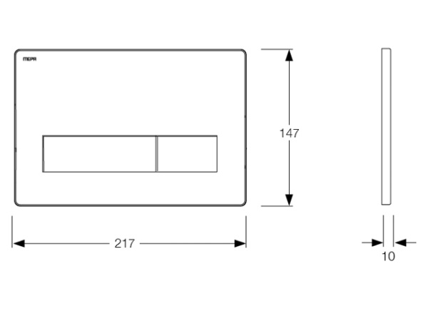 Клавиша смыва для унитаза Mepa Orbit 421866, черный матовый