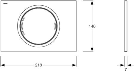 Клавиша смыва для унитаза Mepa Zero 421851, мантхеттен