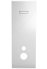 Стеклянная панель с клавишей смыва Mepa Mondo 421920, белая Стеклянная панель с клавишей смыва Mepa Mondo 421920, белая
