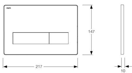 Клавиша смыва для унитаза Mepa Orbit 421864, черный/хром Клавиша смыва для унитаза Mepa Orbit 421864, черный/хром