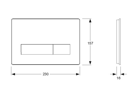 Клавиша смыва для унитаза Mepa Orbit 421844, сапфировое стекло, белый