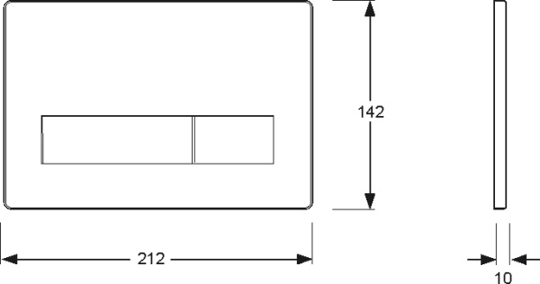 Клавиша смыва для унитаза Mepa Orbit 421825, нержавеющая сталь