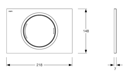 Клавиша смыва для унитаза Mepa Zero 421858, глянцевый хром