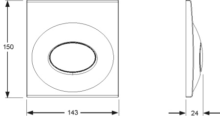 Клавиша смыва для писсуара Mepa Drop 421120, белая Клавиша смыва для писсуара Mepa Drop 421120, белая
