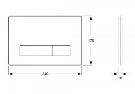 Клавиша смыва для унитаза Mepa Orbit 421846, сапфировое стекло, серебристый
