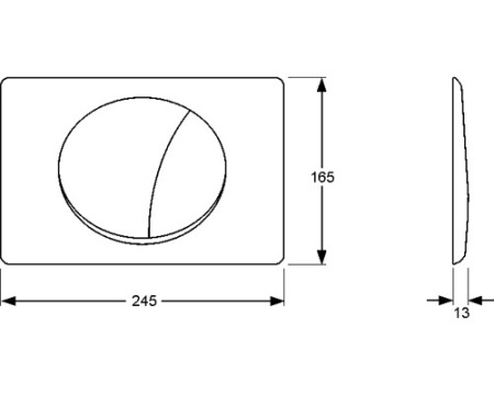 Клавиша смыва для унитаза Mepa Sun 421668, хром матовый Клавиша смыва для унитаза Mepa Sun 421668, хром матовый