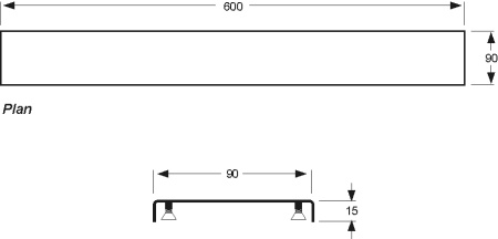 Решетка на дренажный канал Mepa Plan 150317 60 см