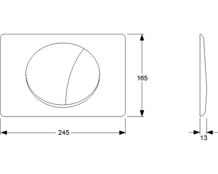 Клавиша смыва для унитаза Mepa Sun 421610, хром Клавиша смыва для унитаза Mepa Sun 421610, хром