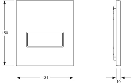 Клавиша смыва для писсуара Mepa Orbit 421131, хром