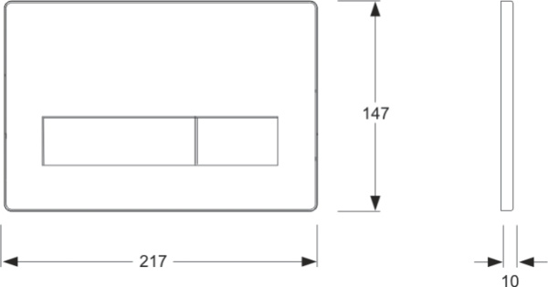 Клавиша смыва для унитаза Mepa Orbit 421800, белая