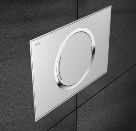 Клавиша смыва для унитаза Mepa Zero 421854, белое стекло