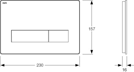 Клавиша смыва для унитаза Mepa Orbit 421848, сапфировое стекло, черная