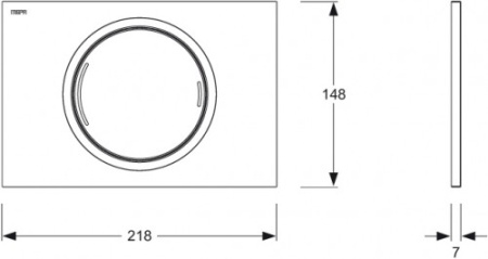 Клавиша смыва для унитаза Mepa Zero 421852, пергамон Клавиша смыва для унитаза Mepa Zero 421852, пергамон